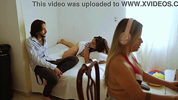 fucking my best friend's husband while she works, licking his cock clean