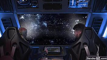 Trans Space Captain Brittney Kade Takes Bareback Anal Pounding Hard