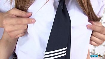 Uniformed Big Tits Asian Bent Over Fucked Rough Doggystyle Creampie