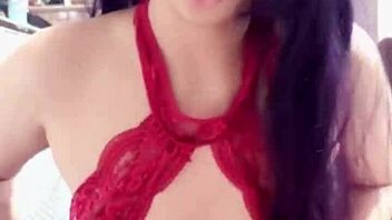 lucky subscriber cums on sexy small tits dress