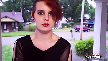 Marla's shaved twat takes deep pounding before swallowin hot cum load