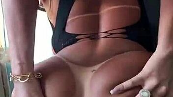 hot trans model spreads ass cheeks wide open