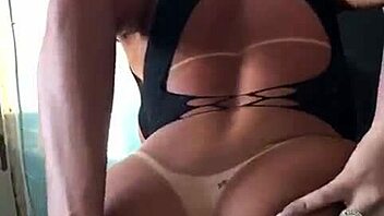 hot trans model spreads ass cheeks wide open