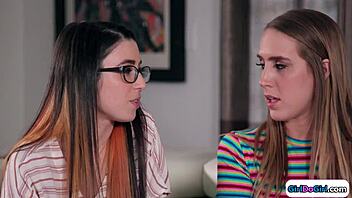 blonde brunette lesbians suck and sit on faces eagerly