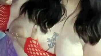 curvy latina teases her soft saggy tits solo