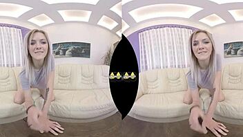 I piss play and fuck dildo on sofa vr