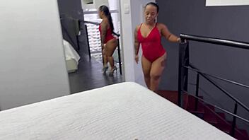 damn, this skinny brazilian babe's swollen pussy gets pounded hard in her apartment