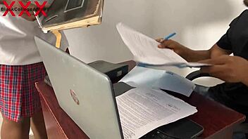 big ass ebony bends over for teasing monster cock doggystyle