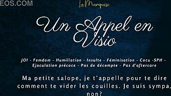 French femdom video call teases your jerk off urges