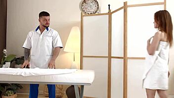 nicole murkovski bends flexible for oiled massage threesome fun