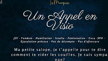 French femdom video call teases your jerk off urges