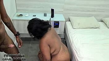 bbw ebony teen takes anal cum facial behind scenes