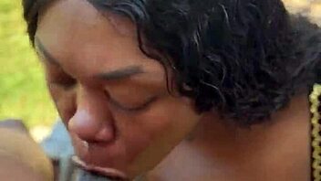 Goldilocks rides big black cock bareback creampie outdoor