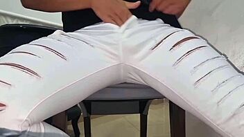 Massive cock endless handjob gapes ass unloads insane cumshot