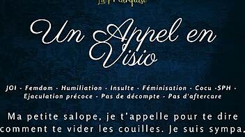 French femdom video call teases your jerk off urges