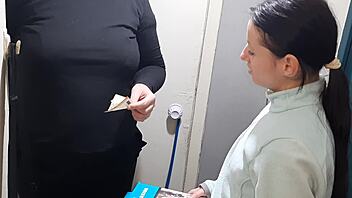 i thanked the hot russian delivery girl with dirty talk lesbian pussy licking and wild orgasms 😏💦