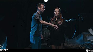 Small tits redhead Clemence Audiard becomes tenant fuckdoll