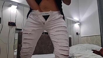 Massive cock endless handjob gapes ass unloads insane cumshot