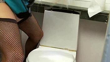 blonde milf slut i get monster cock facial from gloryhole fuck...