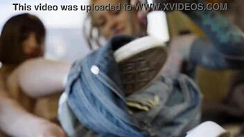 roadtrip lesbians: tattooed goth anal fisting her petite friend's ass in the van! 🔥🍑💦