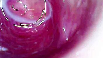 shoving camera deep in my creamy pussy till i squirt