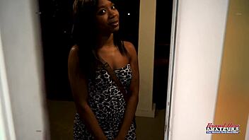 petite inked brunette evelyn slurps hairy rimjob deepthroats swallows cum