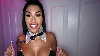 bunny the horny hotwife teases a big black cock playfully