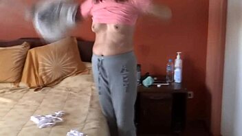 excited maid spreads pussy lips for huge fisting and squirting orgasm