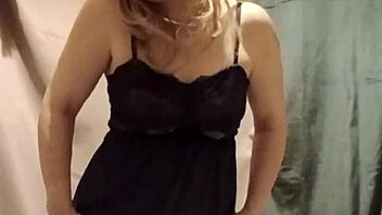 french milf slave flashes tits outdoors, masturbates hard under maledom humiliation