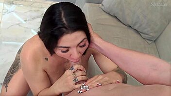 seductive milf tempts me into creampie fucking her tight pussy hard