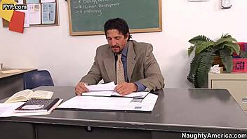 Riley Reid, suck and fuck your way to top grades, bookworm!