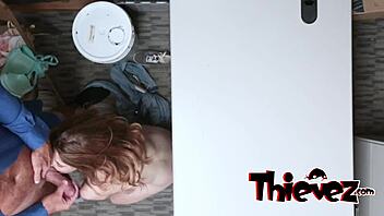 pervy cop bends over petite office teen slut for reality cock ride