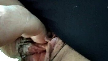 Our mature bride milf captures my big cock with pearl necklace cumshot close-ups
