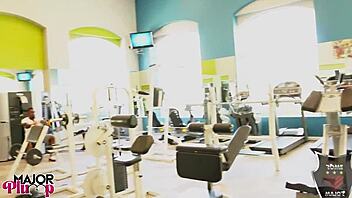 Sofia rose eye-fucks rome major gym flirt to pussy pounding