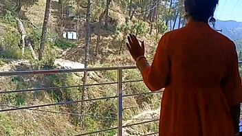 beautiful indian couple rides romantic cowgirl sex waves