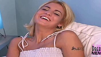 Blonde Smokeshow Marcelis Nude Casting On Sofa!