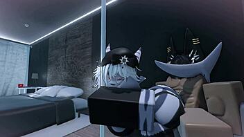 shark explores creative roblox world with fun twists