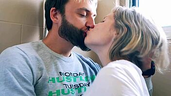 dorm blonde babe cheats roommate with creampie risk