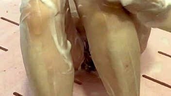 Japanese wife ends period craving sex with lickable hard nipples