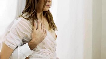 shy teen you loosening up on this thick cock yet?