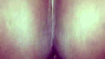 sexy ebony babe rides huge cock hard in homemade pov