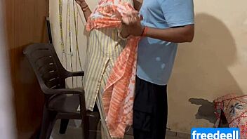 muscular guy sneaks anal into curvy desi housewife without asking