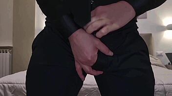 moaning sensually as i stroke my cock to explosive cumshot pov