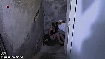 lazy sub slut spanked rough in bdsm prison
