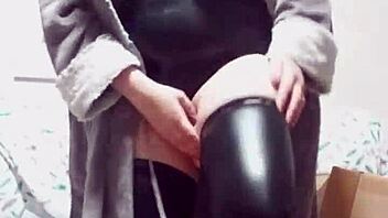 Unboxing Wet Anal Toys for Chubby Tits Tease