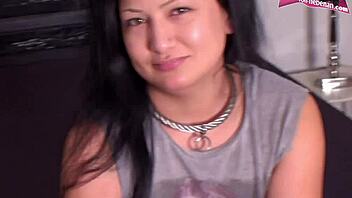 German chubby teen tries amateur casting pov with user