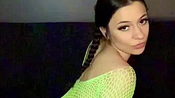 nadia diamo twerks her hot latina ass in fishnet bodysuit slow mo