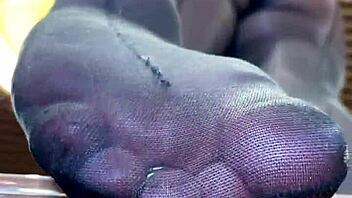 Goddess Long Legs Big Ass Black Pantyhose Tease