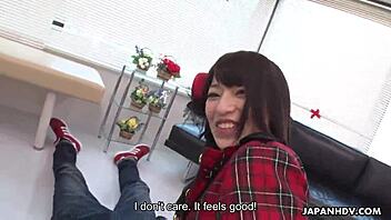 Ruri Narumiya facesits guys hard in uncensored Japanese action