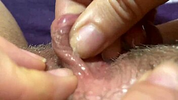 yo watch this big clit throb to explosive orgasm up close